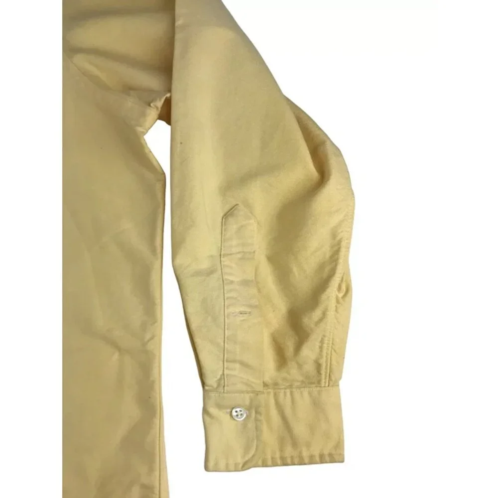 VTG 80s-90s era Polo‎ by Ralph Lauren Mens Yellow Long Sleeve Shirt Size 17-34